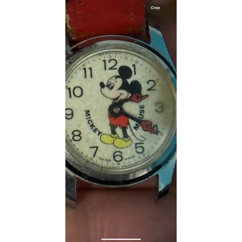 Vintage Swiss MICKEY MOUSE Red Hands Swiss Made Watch,‎ For Parts - Picture 9 of 9